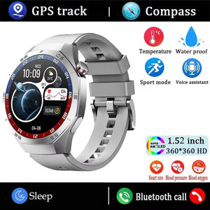 Smart Watch for Men – AMOLED Display, GPS, Bluetooth Calling & Waterproof Fitness Tracker