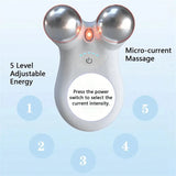 Microcurrent Face Massager with RF Therapy – Stainless Steel Double Head Beauty Device for Skin Lifting and Firming