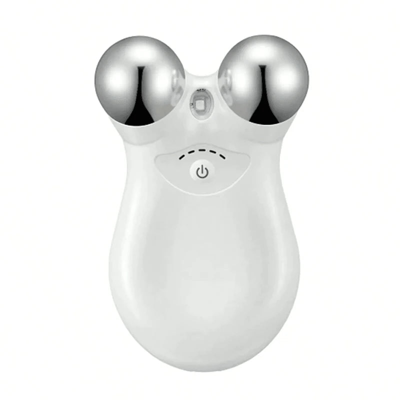 Microcurrent Face Massager with RF Therapy – Stainless Steel Double Head Beauty Device for Skin Lifting and Firming