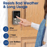 Keyless Entry Door Lock with Touchscreen Keypads, Smart Lock with Password